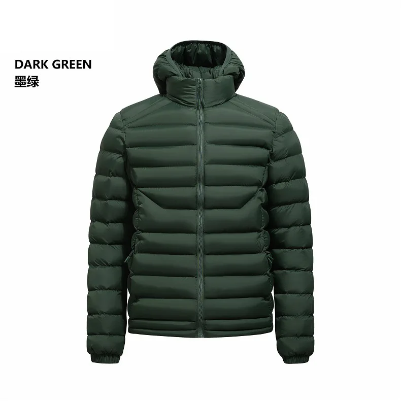 Men's Casual Hooded Cotton Jacket Lightweight Thickened European Size for Middle-Aged And Young Cotton Clothes