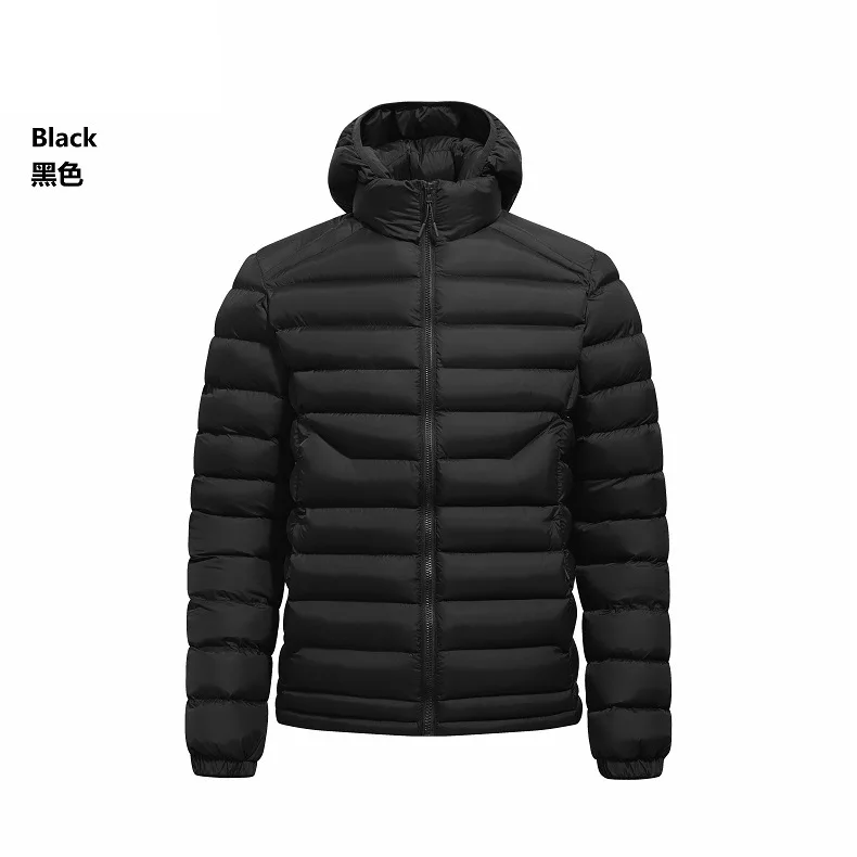 Men's Casual Hooded Cotton Jacket Lightweight Thickened European Size for Middle-Aged And Young Cotton Clothes