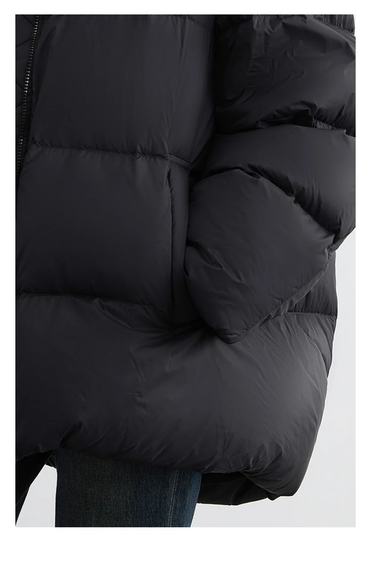 CHIC VEN Women Down Coats Long Sleeve New Soft Solid Lightweight Bread Down Jacket Female Warm Coat Lapel Outerwear Winter 2023