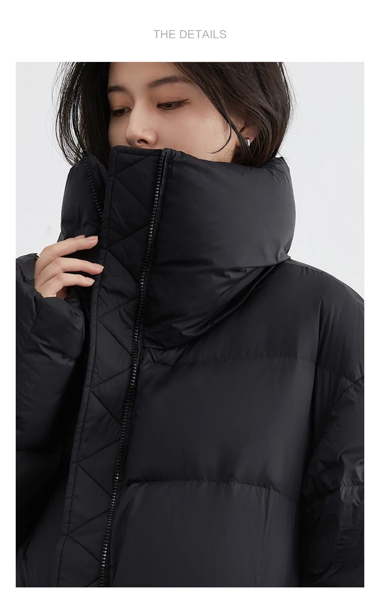 CHIC VEN Women Down Coats Long Sleeve New Soft Solid Lightweight Bread Down Jacket Female Warm Coat Lapel Outerwear Winter 2023