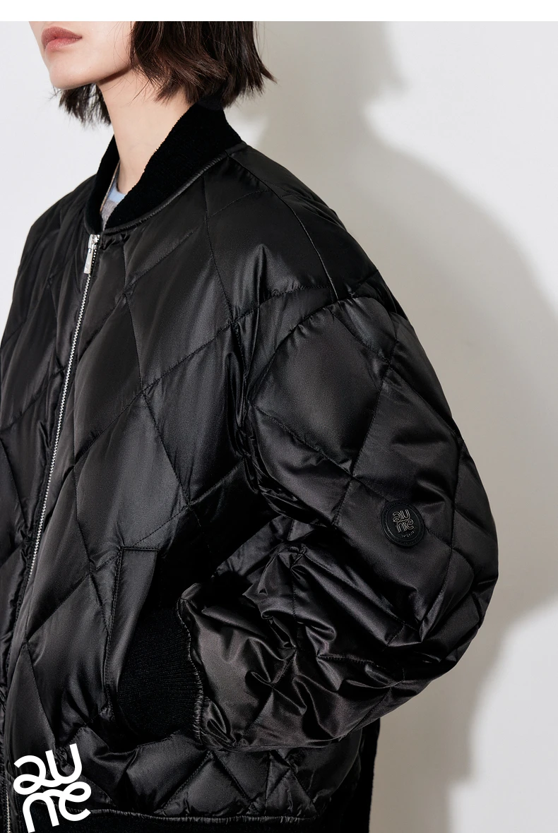 TOYOUTH Women Down Jacket 2024 Autumn Winter New American Style Motorcycle White Duck Down Baseball Jacket