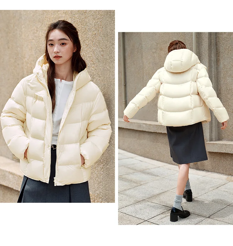 Semir Down Jacket Women Winter Down Waterproof Oil-proof Stain-proof Heat-Generating Anti-Static 2026 New Mid-Length Women