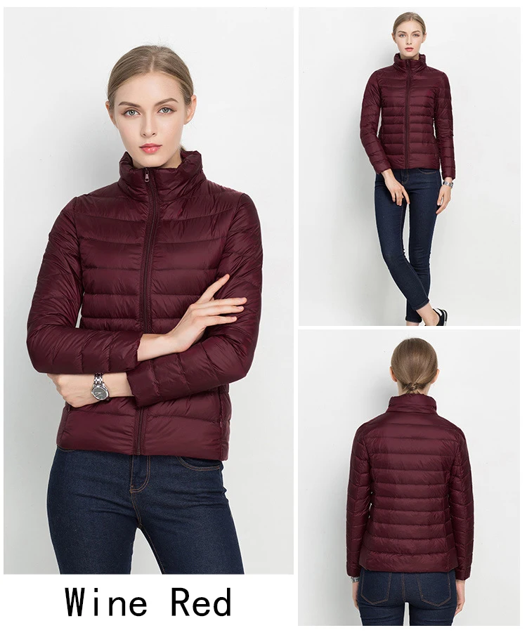 Johnature 2026 New Women Coat Autumn Winter White Duck Down Jacket Solid Colors Warm Slim Zipper Fashion Light Down Coat
