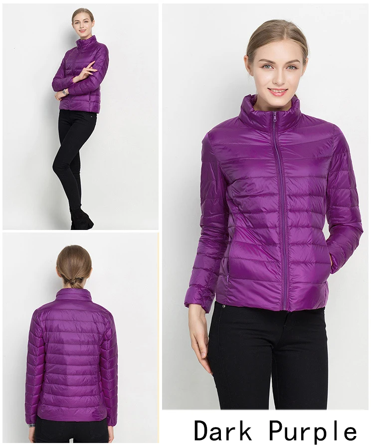 Johnature 2026 New Women Coat Autumn Winter White Duck Down Jacket Solid Colors Warm Slim Zipper Fashion Light Down Coat