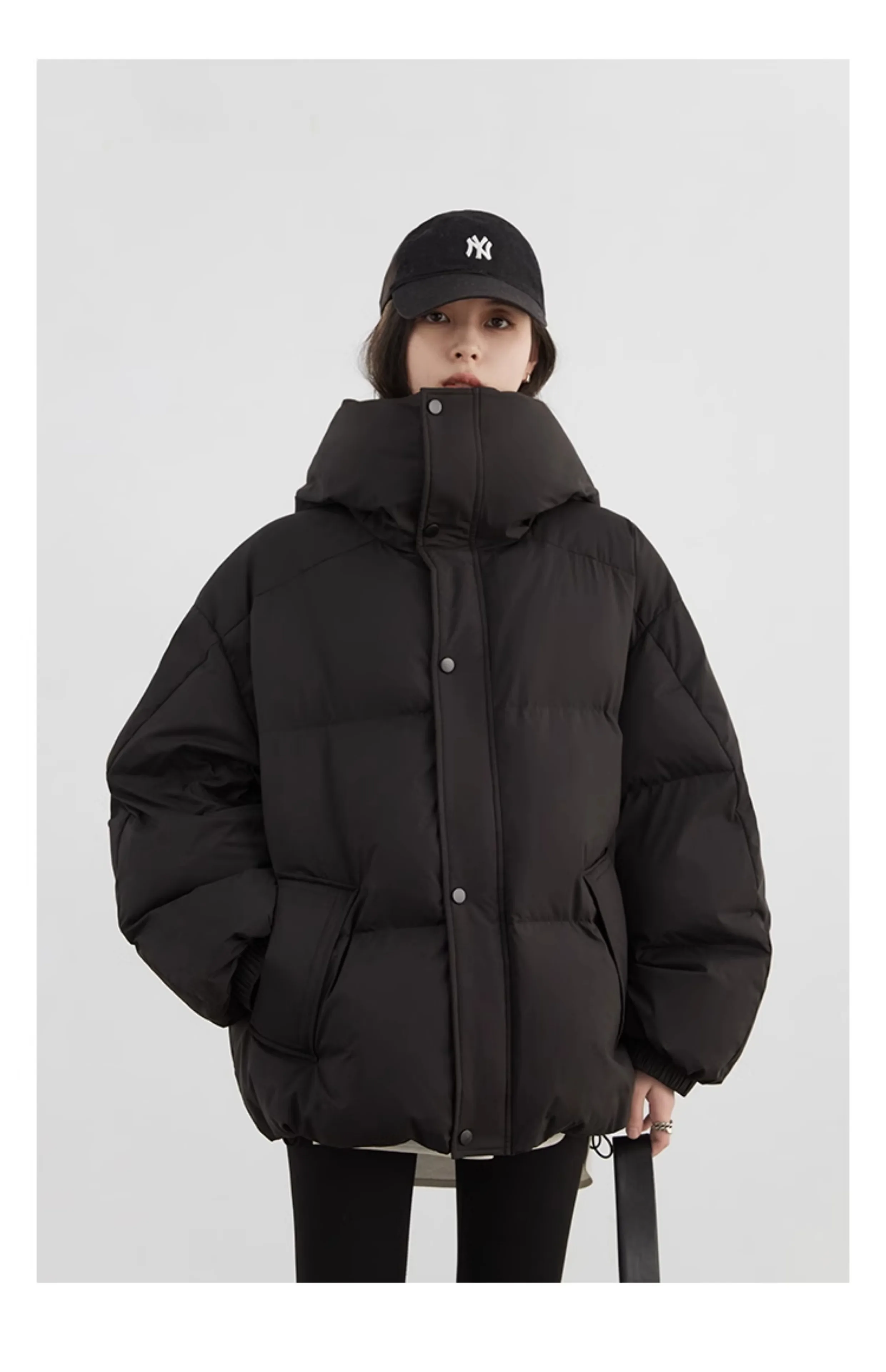CHIC VEN Women Down Coats New Loose Hooded 90 White Duck Down Down Jacket Female Warm Bread Jacket Autumn Winter 2024