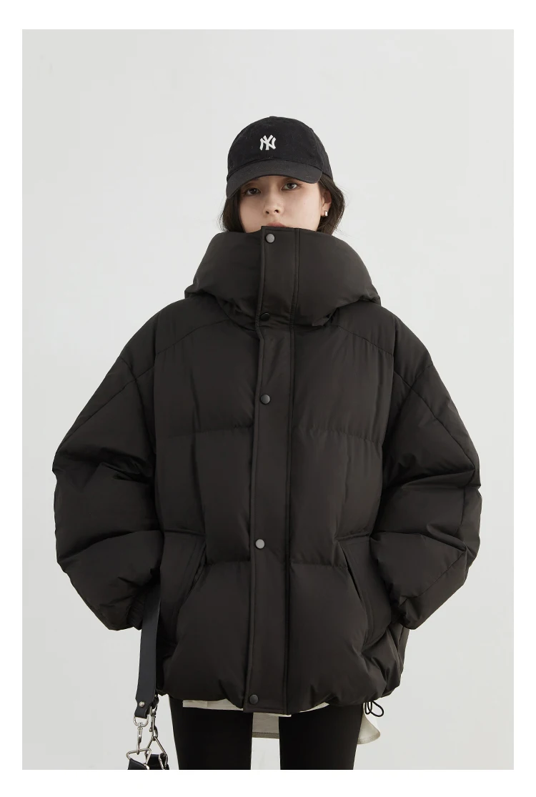 CHIC VEN Women Down Coats New Loose Hooded 90 White Duck Down Down Jacket Female Warm Bread Jacket Autumn Winter 2024