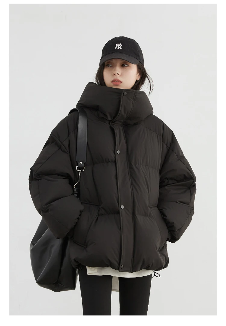 CHIC VEN Women Down Coats New Loose Hooded 90 White Duck Down Down Jacket Female Warm Bread Jacket Autumn Winter 2024
