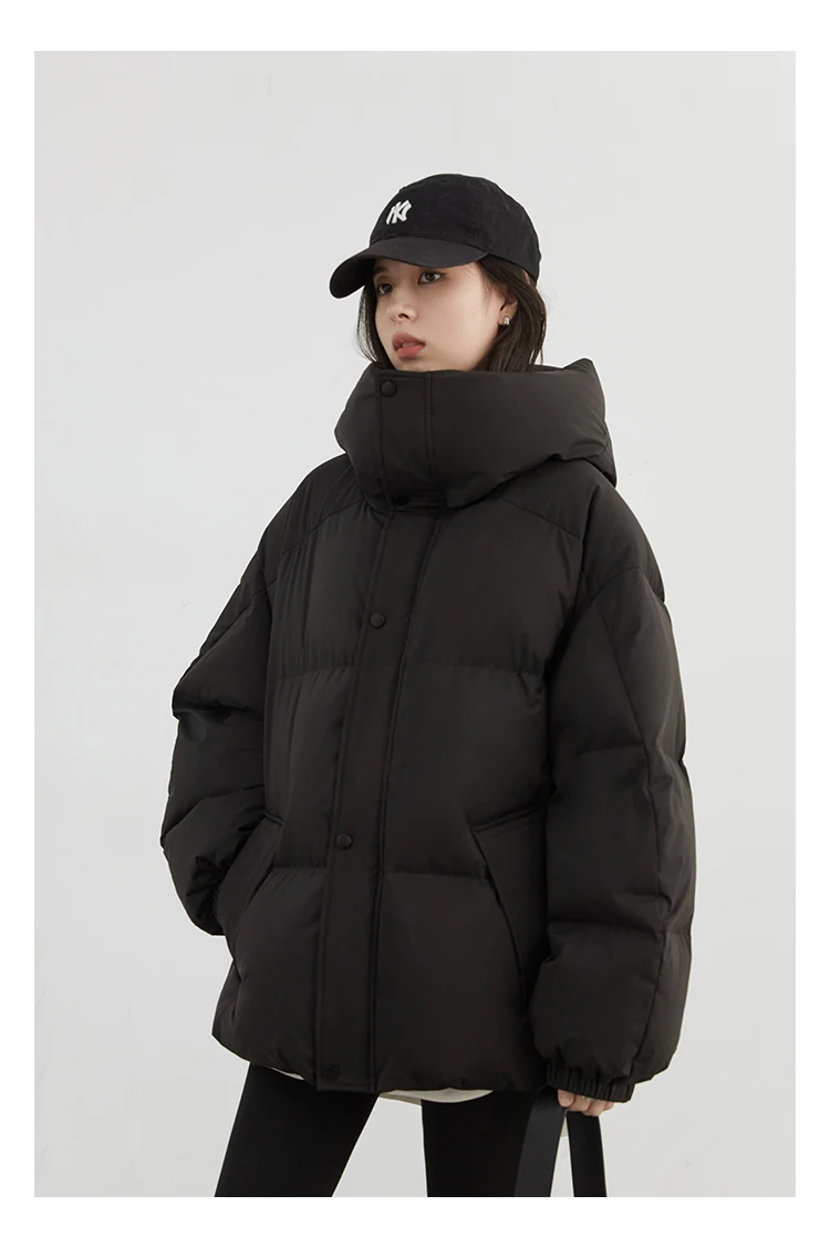 CHIC VEN Women Down Coats New Loose Hooded 90 White Duck Down Down Jacket Female Warm Bread Jacket Autumn Winter 2024