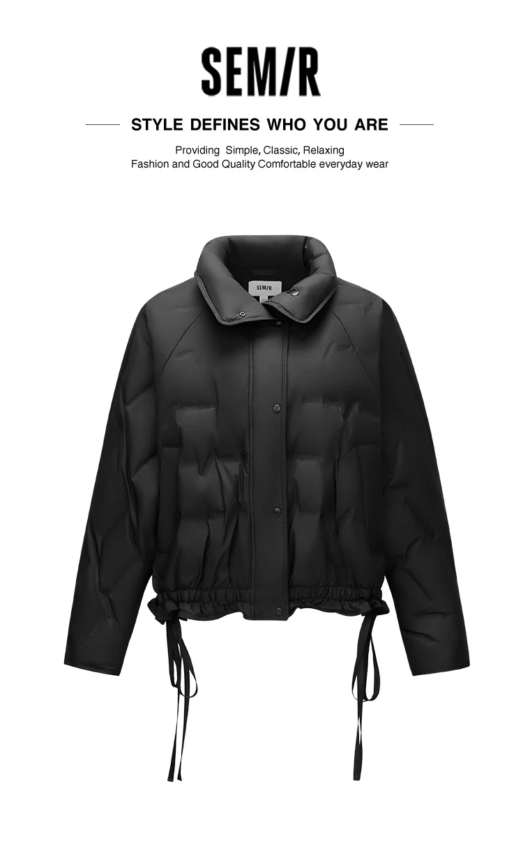Semir Down Jacket Women Winter Lace Trim 90% Down Fill Windproof Oversize Lightweight 2026 New Sweet Cool Niche Top