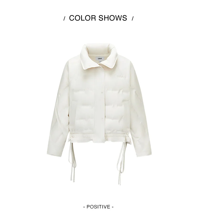 Semir Down Jacket Women Winter Lace Trim 90% Down Fill Windproof Oversize Lightweight 2026 New Sweet Cool Niche Top