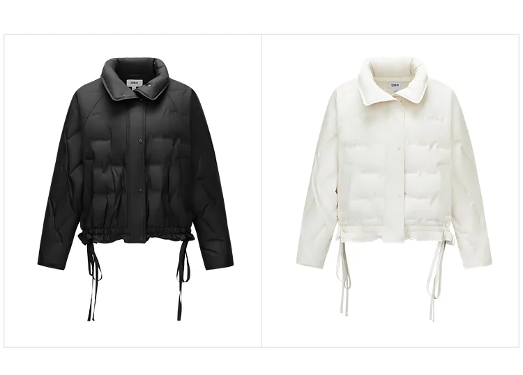 Semir Down Jacket Women Winter Lace Trim 90% Down Fill Windproof Oversize Lightweight 2026 New Sweet Cool Niche Top