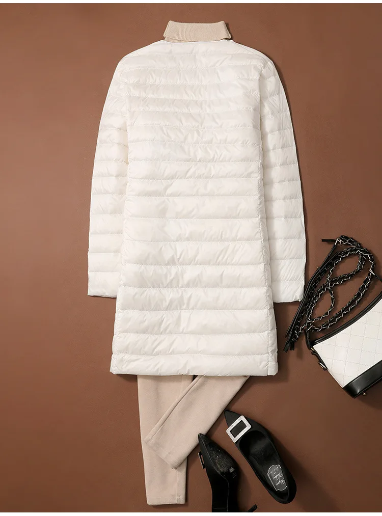 SEDUTMO Long Duck Down Jackets Women Ultra Light Coat WinterCasual Slim Black Thin Autumn Parkas ED2071