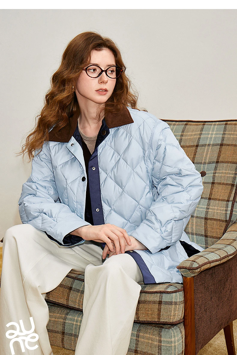 TOYOUTH Women 90% White Duck Down Jacket 2025 Winter New Double Side Antibacterial Turn Down Collar Parka Female Outwear Coat