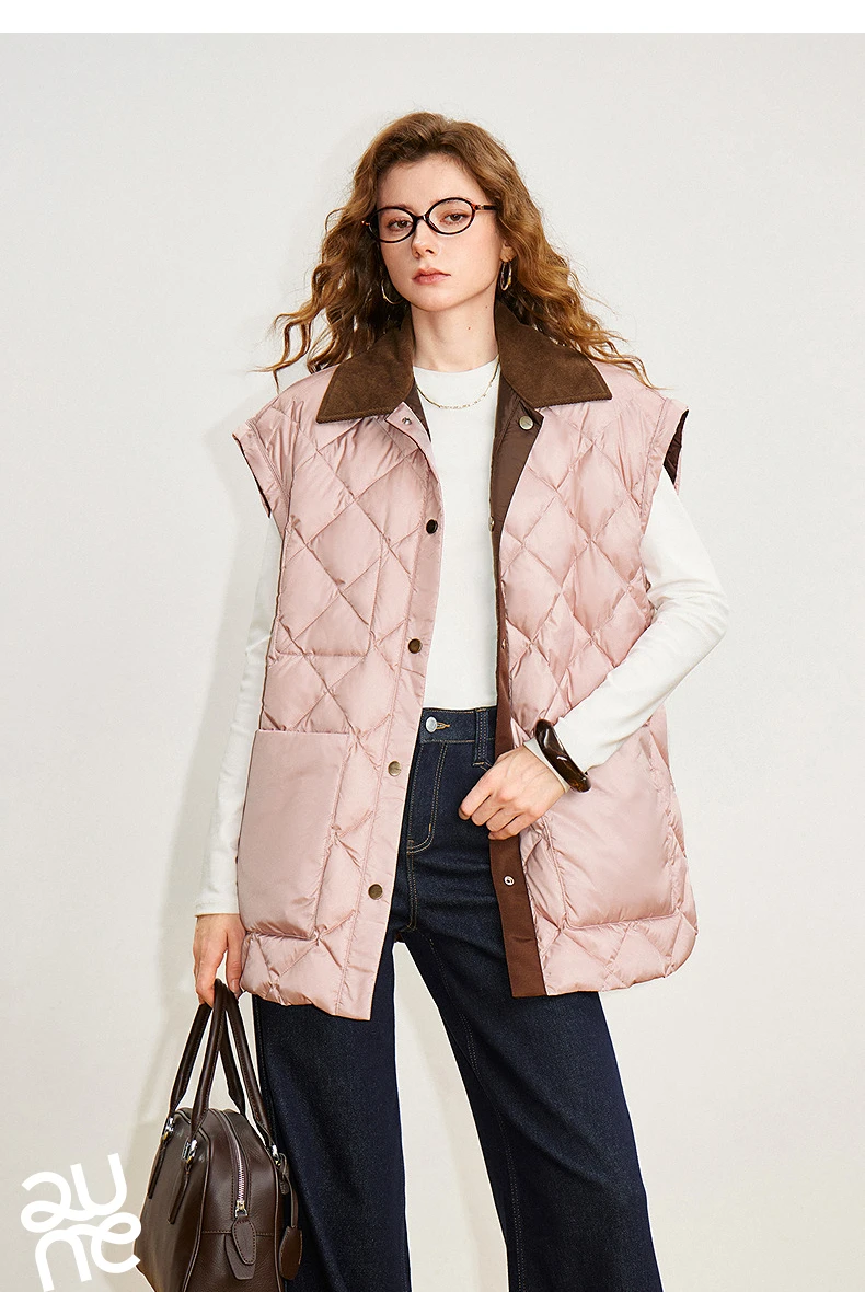 TOYOUTH Women 90% White Duck Down Jacket 2025 Winter New Double Side Antibacterial Turn Down Collar Parka Female Outwear Coat