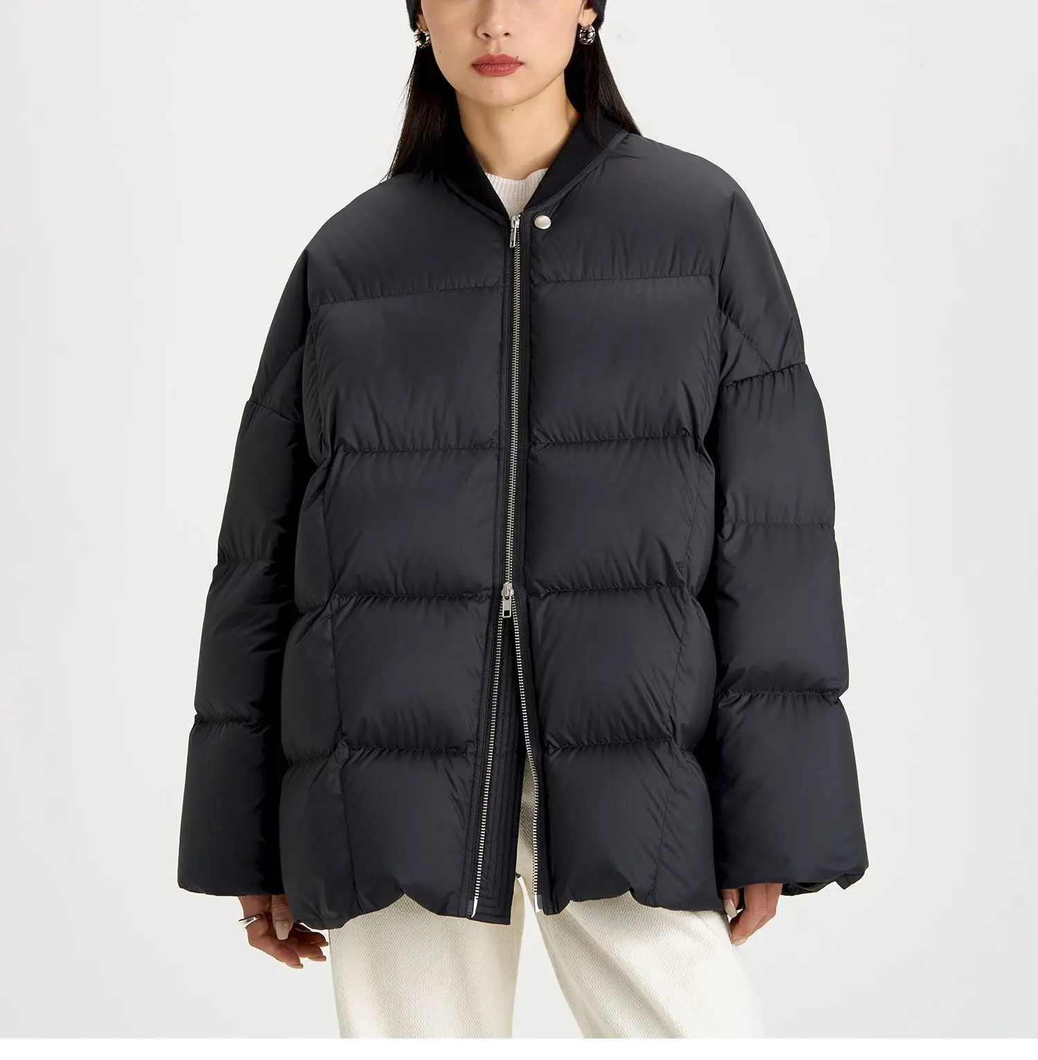 UMI MAO 90 White Duck Down Baseball Collar Down Jacket Women Winter New Fashion Thickened Casual Warm Trendy Puffer Jacket