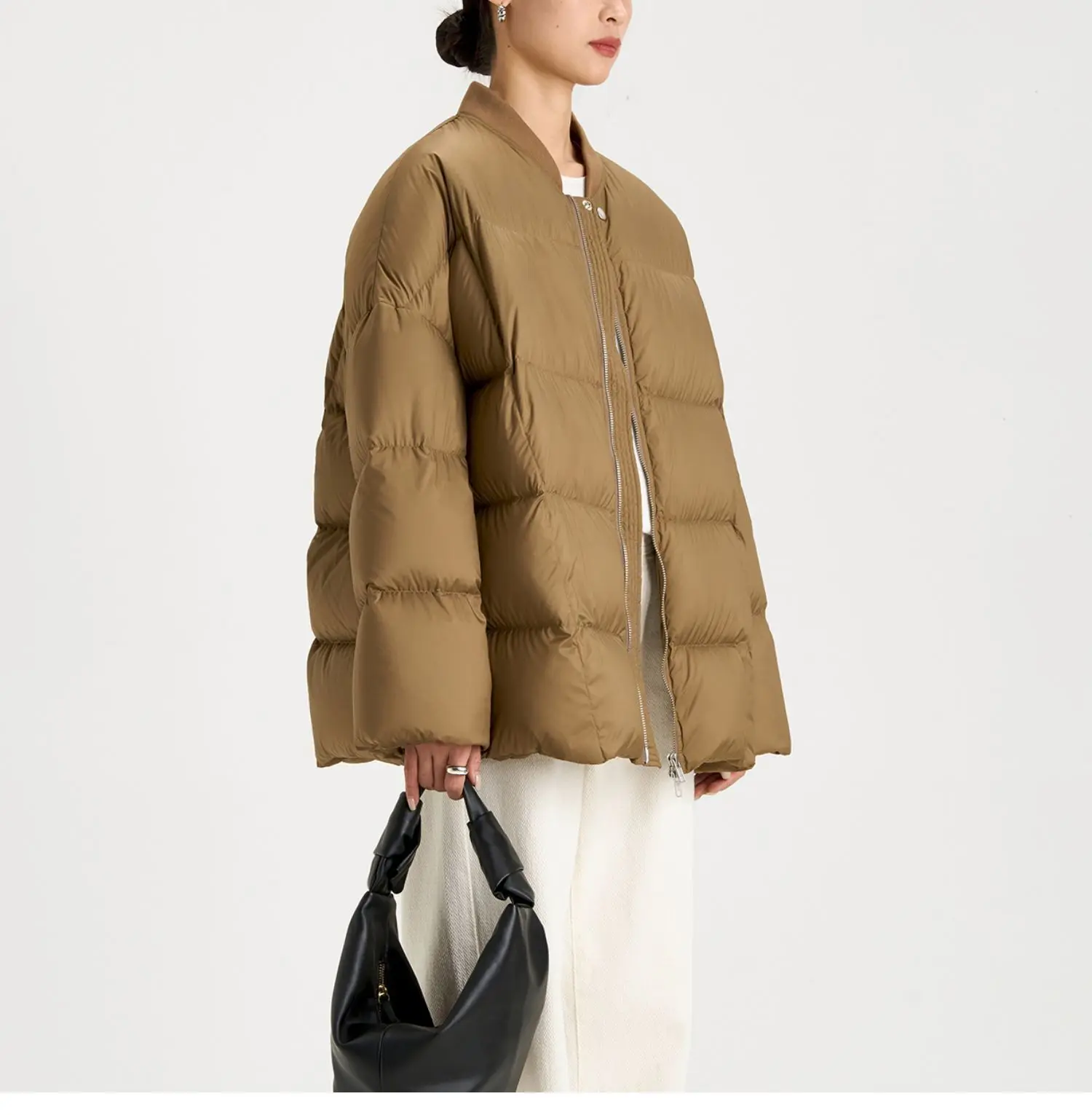 UMI MAO 90 White Duck Down Baseball Collar Down Jacket Women Winter New Fashion Thickened Casual Warm Trendy Puffer Jacket