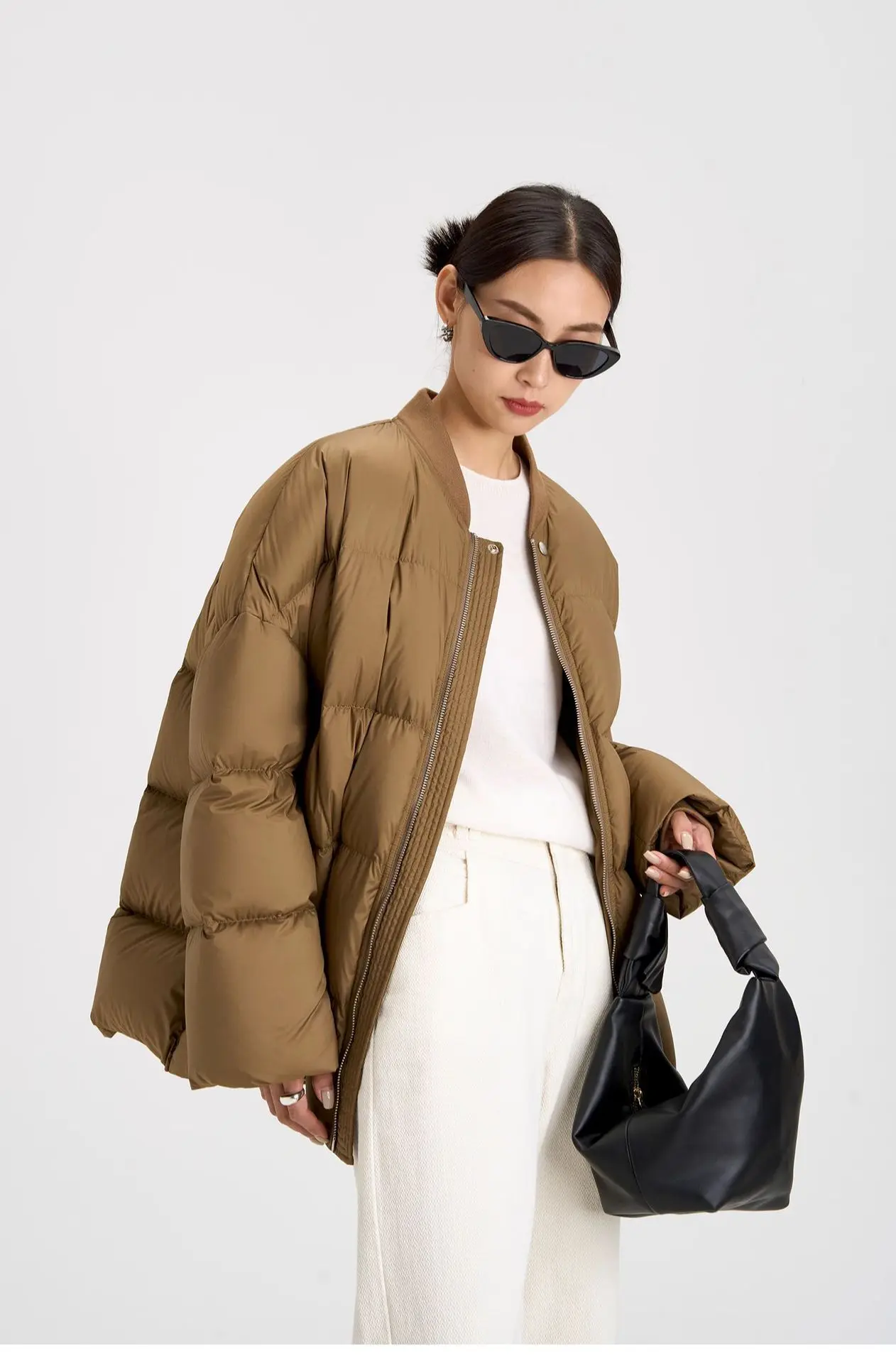 UMI MAO 90 White Duck Down Baseball Collar Down Jacket Women Winter New Fashion Thickened Casual Warm Trendy Puffer Jacket