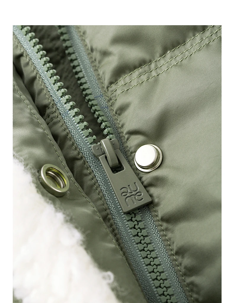 TOYOUTH Women 90% White Duck Down Jacket 2025 Winter New Fur Splicing Stand up Collar Light Luxury Warm Jacket Coat