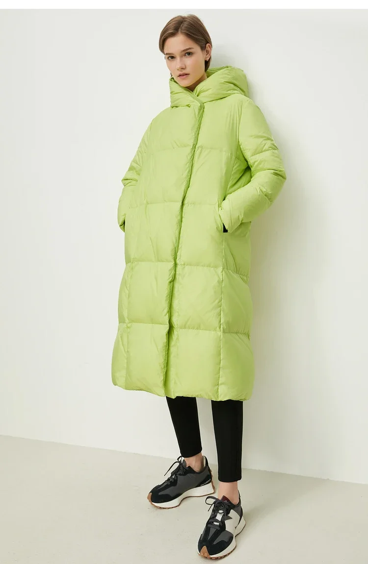 AMII Minimalist 2025 Down Jacket Coat Women Winter Warm Long Bread Puffer Coat Light Thick Quality Fashion Outerwear 12424110