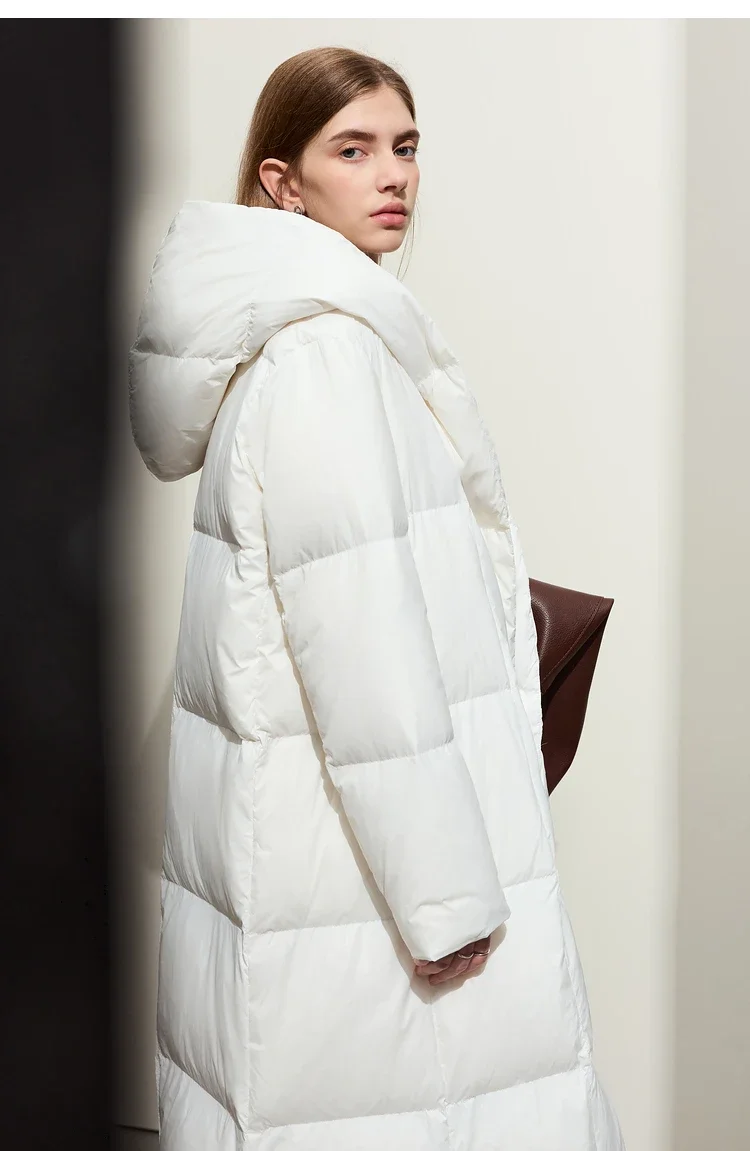 AMII Minimalist 2025 Down Jacket Coat Women Winter Warm Long Bread Puffer Coat Light Thick Quality Fashion Outerwear 12424110
