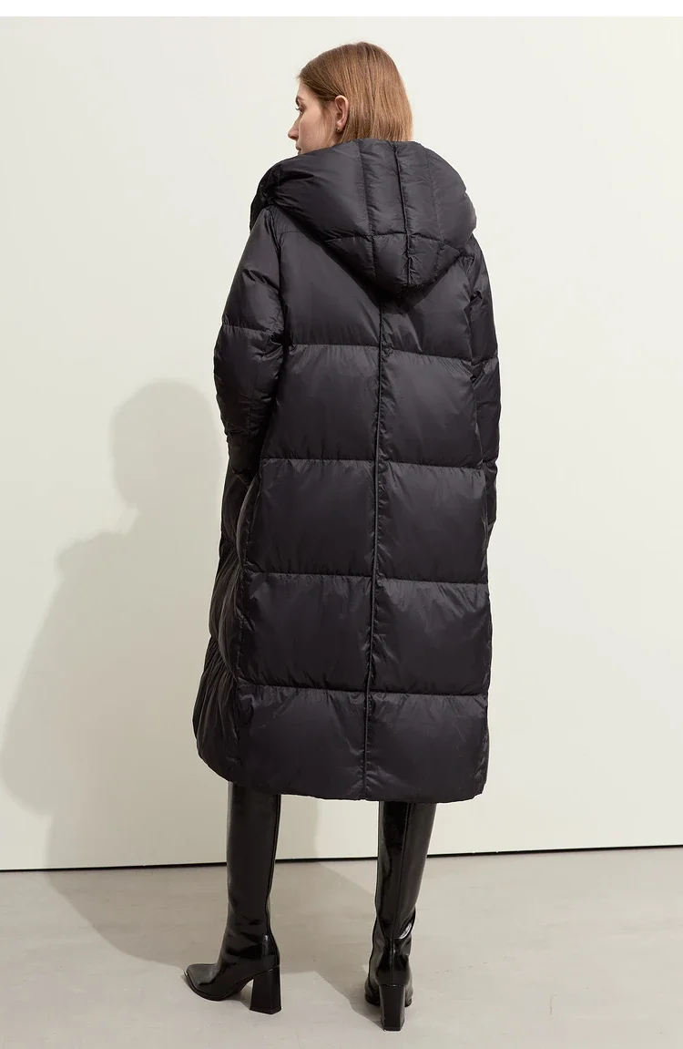 AMII Minimalist 2025 Down Jacket Coat Women Winter Warm Long Bread Puffer Coat Light Thick Quality Fashion Outerwear 12424110