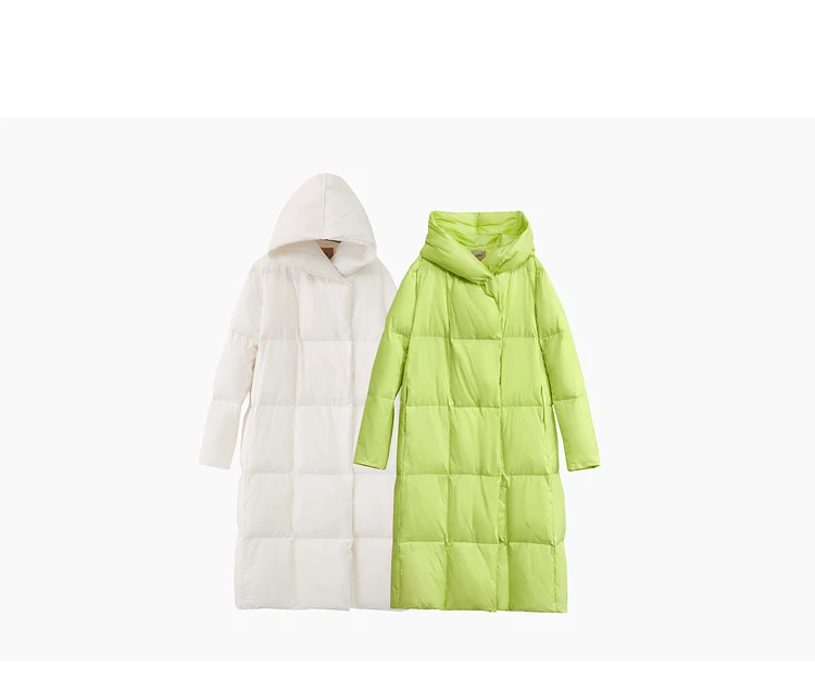 AMII Minimalist 2025 Down Jacket Coat Women Winter Warm Long Bread Puffer Coat Light Thick Quality Fashion Outerwear 12424110