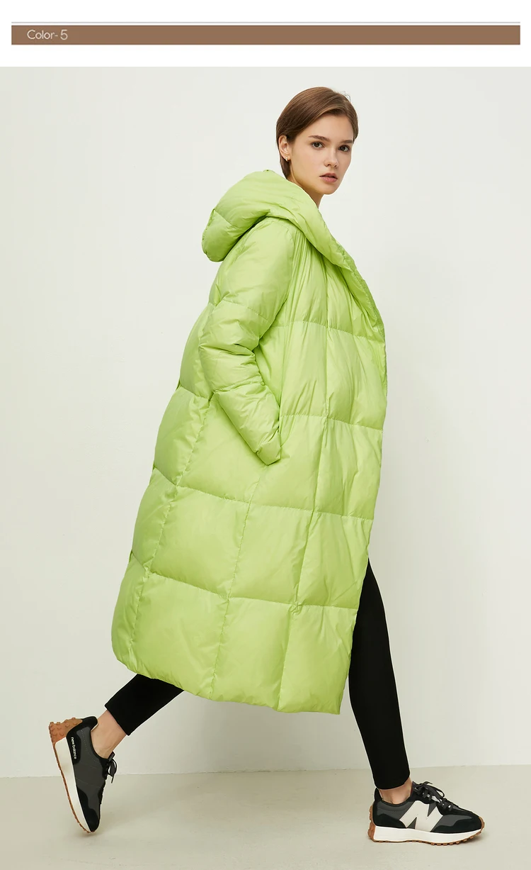 AMII Minimalist 2025 Down Jacket Coat Women Winter Warm Long Bread Puffer Coat Light Thick Quality Fashion Outerwear 12424110