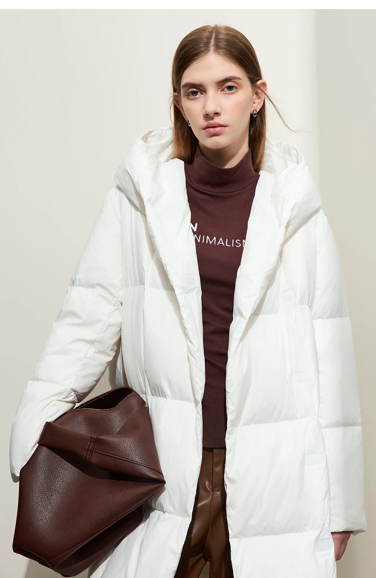 AMII Minimalist 2025 Down Jacket Coat Women Winter Warm Long Bread Puffer Coat Light Thick Quality Fashion Outerwear 12424110