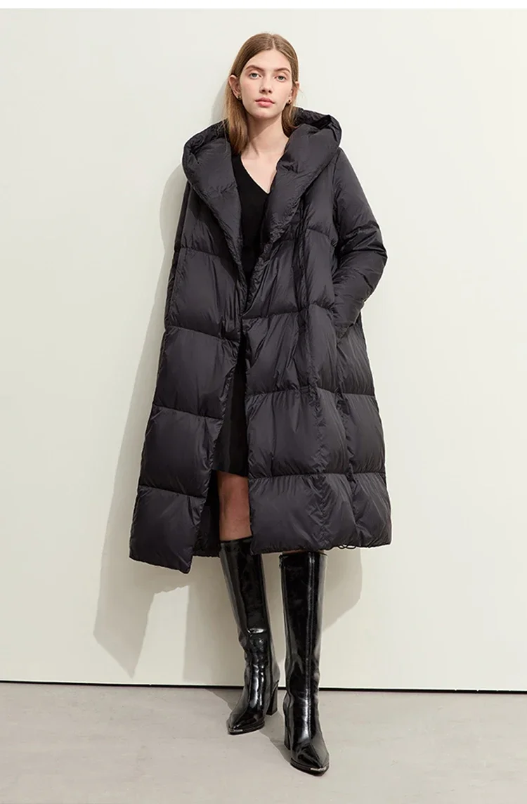 AMII Minimalist 2025 Down Jacket Coat Women Winter Warm Long Bread Puffer Coat Light Thick Quality Fashion Outerwear 12424110