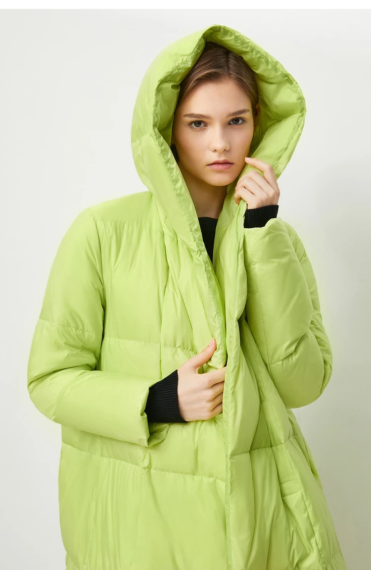AMII Minimalist 2024 Down Puffer Coat For Women Winter Long Bread Coat Light Thick Warm Quality Fashion Outerwear New 12424110