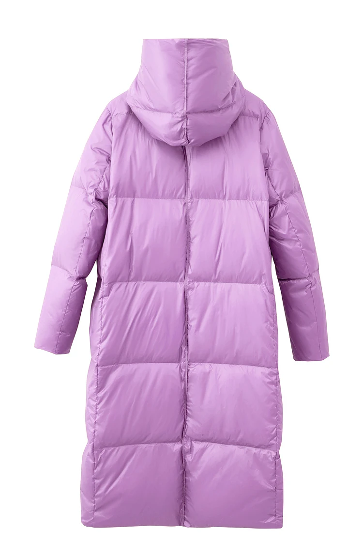 AMII Minimalist 2024 Down Puffer Coat For Women Winter Long Bread Coat Light Thick Warm Quality Fashion Outerwear New 12424110