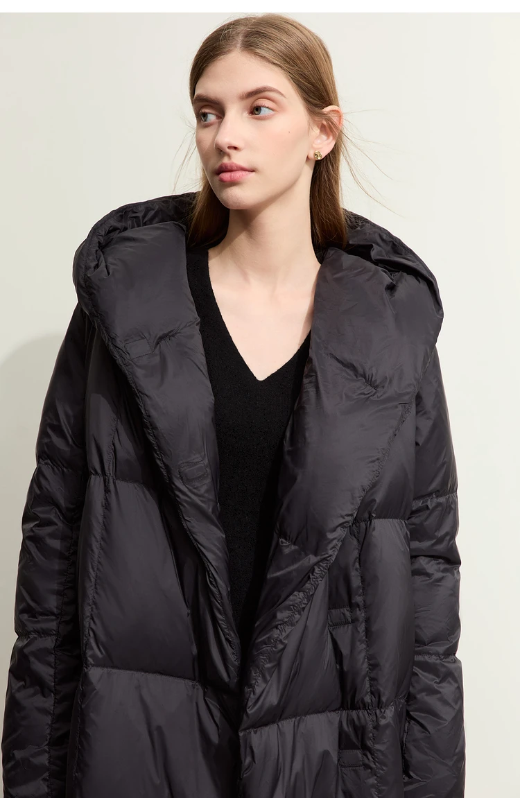 AMII Minimalist 2024 Down Puffer Coat For Women Winter Long Bread Coat Light Thick Warm Quality Fashion Outerwear New 12424110
