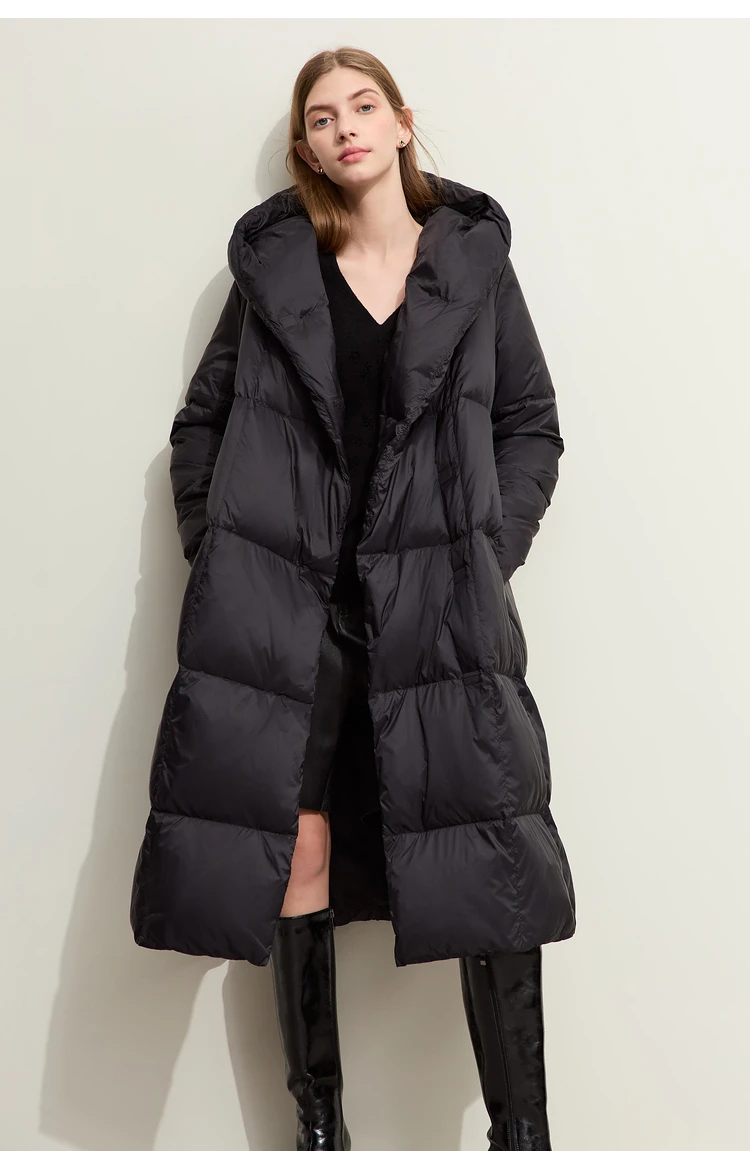 AMII Minimalist 2024 Down Puffer Coat For Women Winter Long Bread Coat Light Thick Warm Quality Fashion Outerwear New 12424110