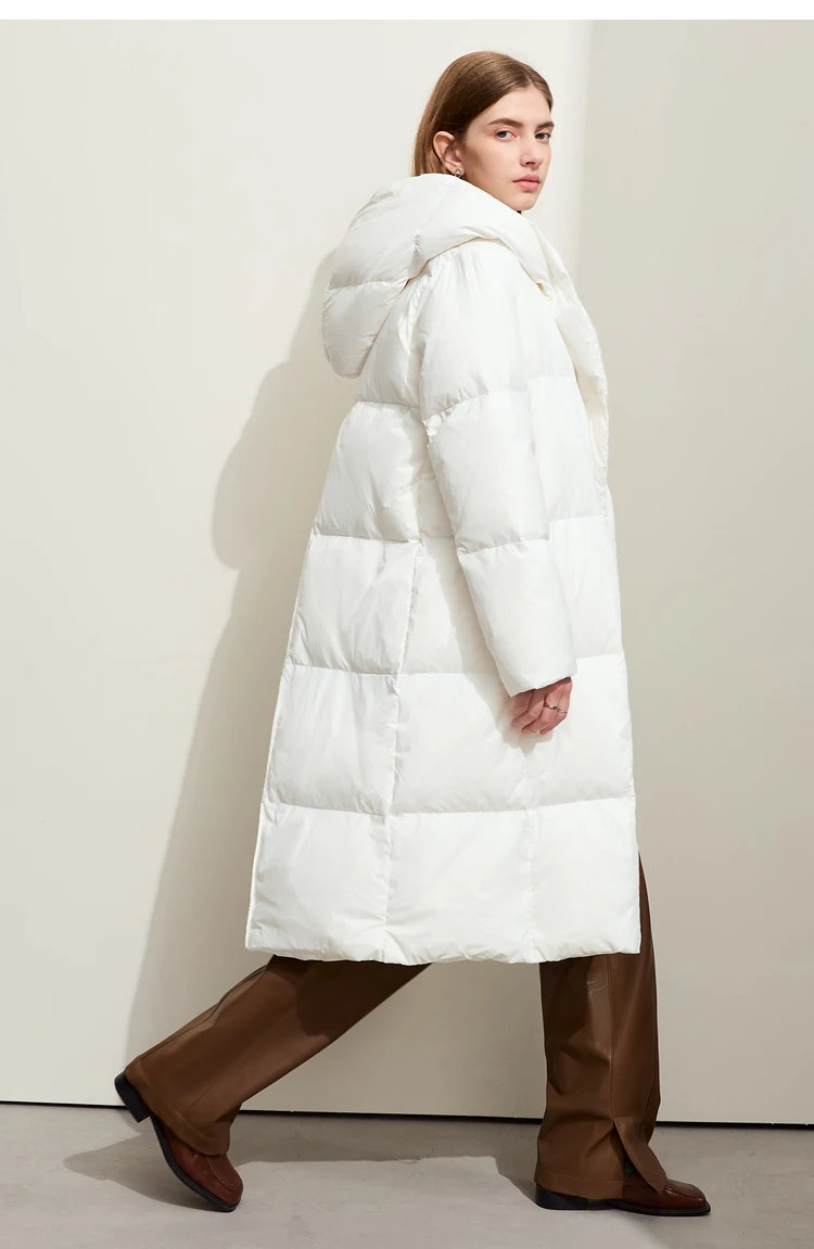 AMII Minimalist 2024 Down Puffer Coat For Women Winter Long Bread Coat Light Thick Warm Quality Fashion Outerwear New 12424110