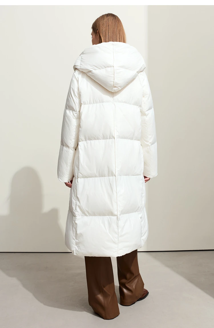 AMII Minimalist 2024 Down Puffer Coat For Women Winter Long Bread Coat Light Thick Warm Quality Fashion Outerwear New 12424110