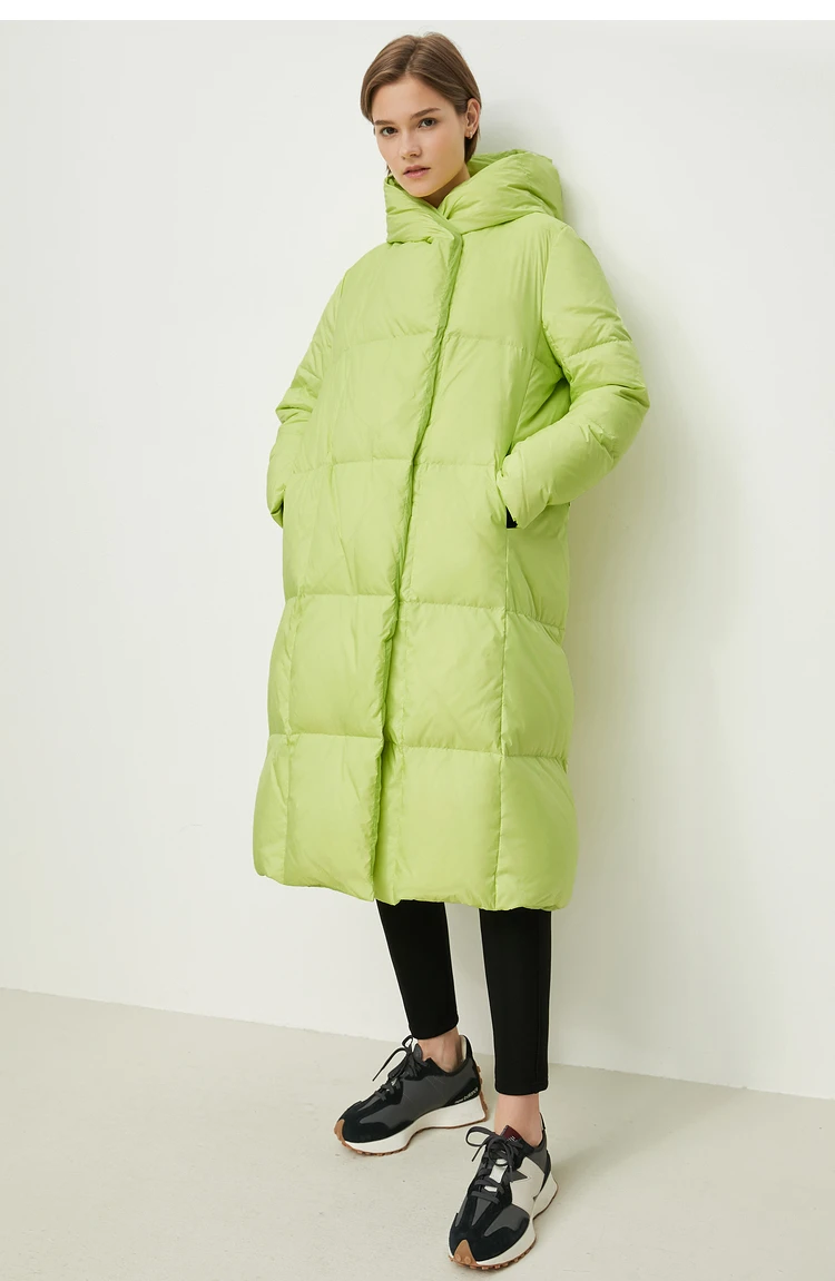 AMII Minimalist 2024 Down Puffer Coat For Women Winter Long Bread Coat Light Thick Warm Quality Fashion Outerwear New 12424110