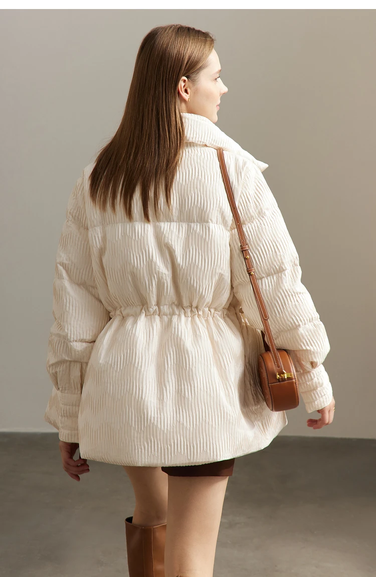 AMII Minimalist Duck Down Puffer Coat Women Winter 2026 Lightweight Stand Collar Lapel Warm Outerwear New Jackets 12344052