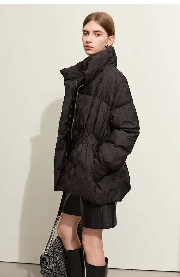 AMII Minimalist Duck Down Puffer Coat Women Winter 2026 Lightweight Stand Collar Lapel Warm Outerwear New Jackets 12344052
