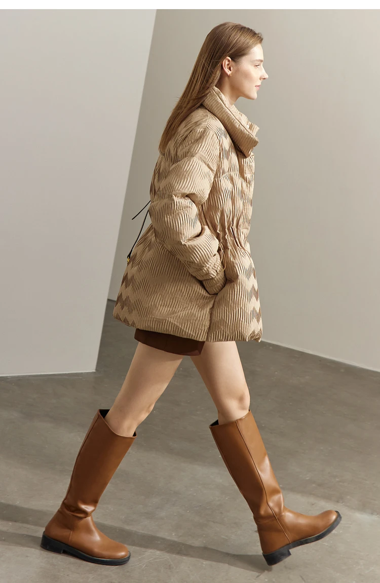 AMII Minimalist Duck Down Puffer Coat Women Winter 2026 Lightweight Stand Collar Lapel Warm Outerwear New Jackets 12344052