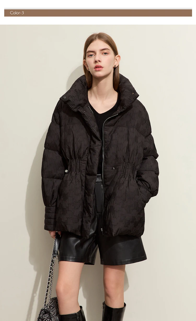 AMII Minimalist Duck Down Puffer Coat Women Winter 2026 Lightweight Stand Collar Lapel Warm Outerwear New Jackets 12344052