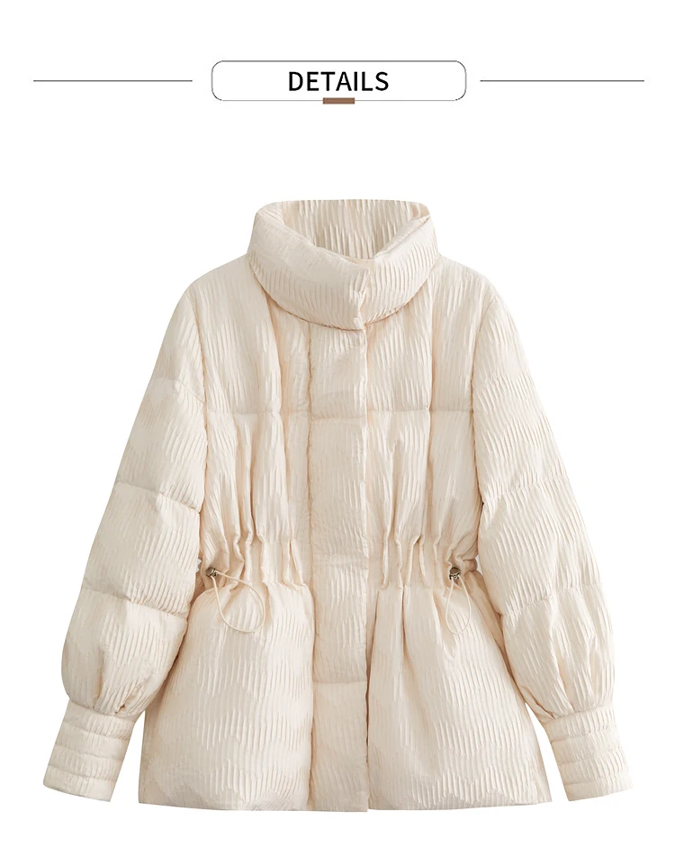AMII Minimalist Duck Down Puffer Coat Women Winter 2026 Lightweight Stand Collar Lapel Warm Outerwear New Jackets 12344052