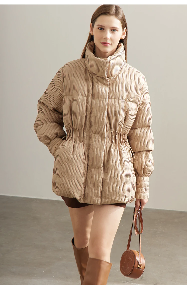 AMII Minimalist Duck Down Puffer Coat Women Winter 2026 Lightweight Stand Collar Lapel Warm Outerwear New Jackets 12344052