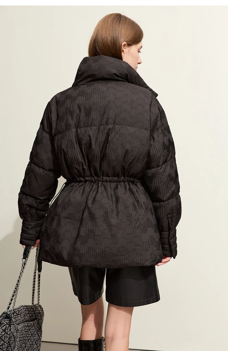 AMII Minimalist Duck Down Puffer Coat Women Winter 2026 Lightweight Stand Collar Lapel Warm Outerwear New Jackets 12344052