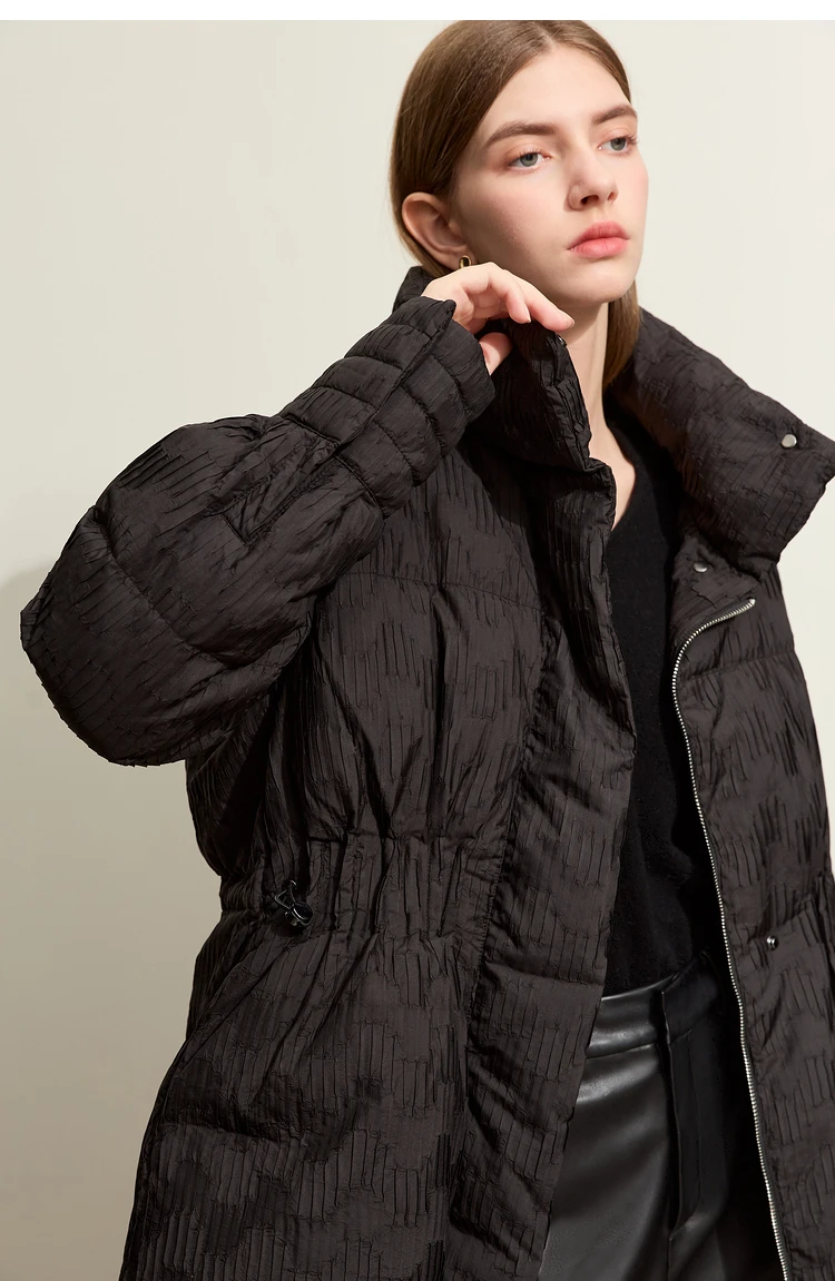 AMII Minimalist Duck Down Puffer Coat Women Winter 2026 Lightweight Stand Collar Lapel Warm Outerwear New Jackets 12344052