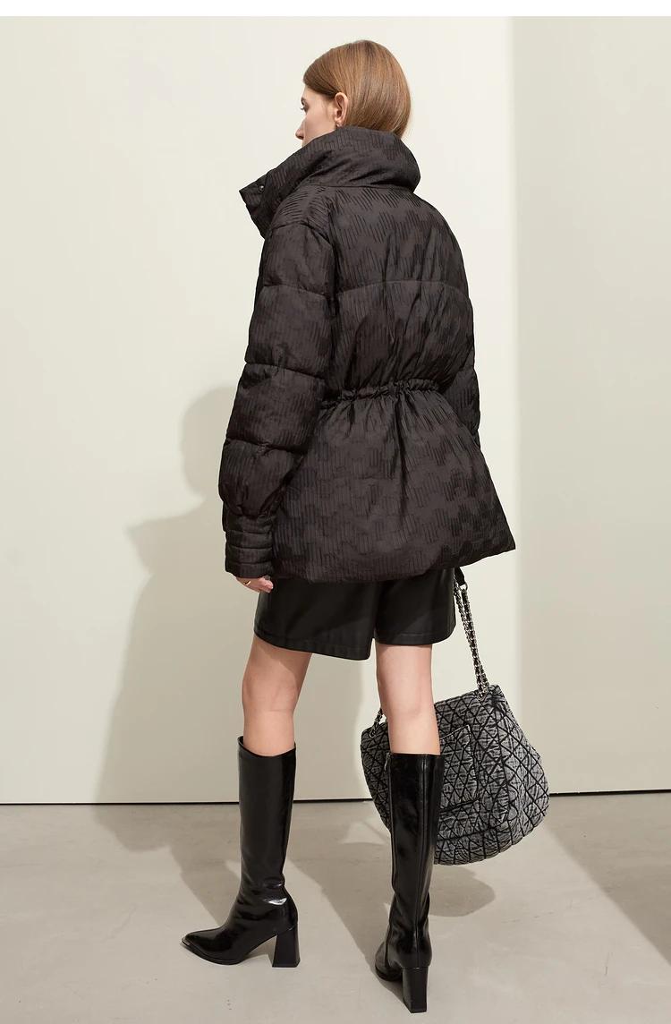 AMII Minimalist Duck Down Puffer Coat Women Winter 2026 Lightweight Stand Collar Lapel Warm Outerwear New Jackets 12344052