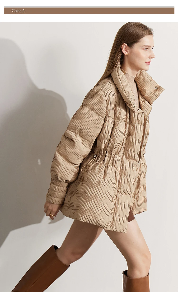 AMII Minimalist Duck Down Puffer Coat Women Winter 2026 Lightweight Stand Collar Lapel Warm Outerwear New Jackets 12344052