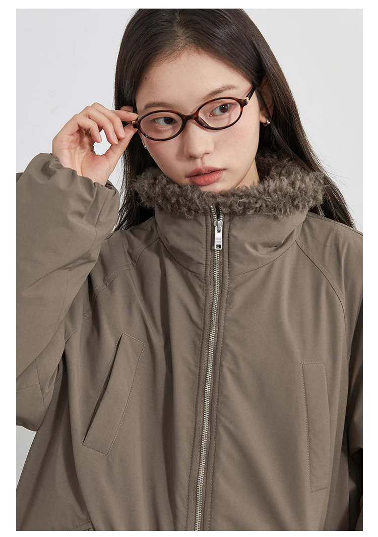 CHIC VEN Women Down Coats Loose Casual 90 White Duck Down Jacket Plush Splice Female Warm Overcoat Autumn Winter 2025