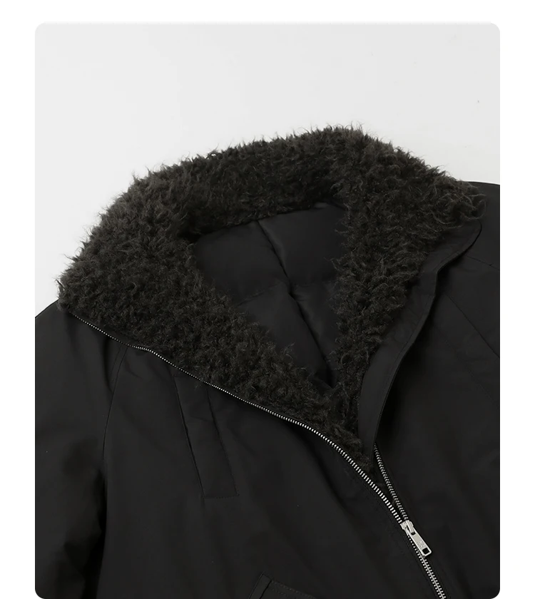 CHIC VEN Women Down Coats Loose Casual 90 White Duck Down Jacket Plush Splice Female Warm Overcoat Autumn Winter 2025