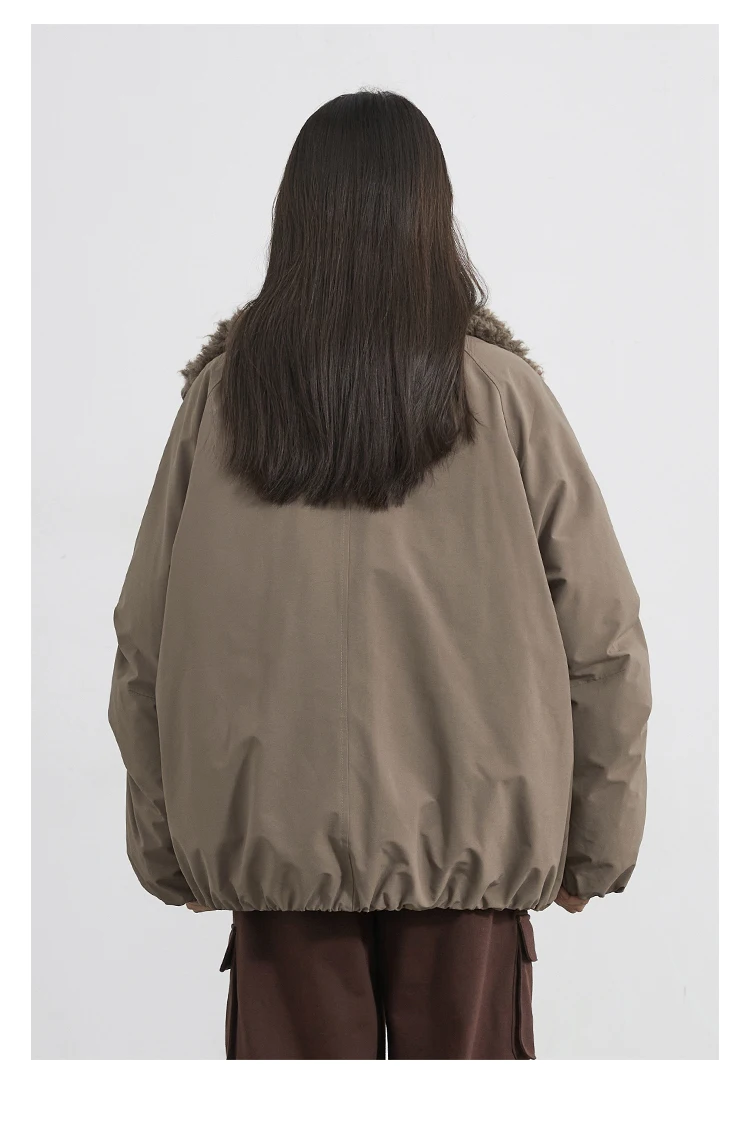 CHIC VEN Women Down Coats Loose Casual 90 White Duck Down Jacket Plush Splice Female Warm Overcoat Autumn Winter 2025