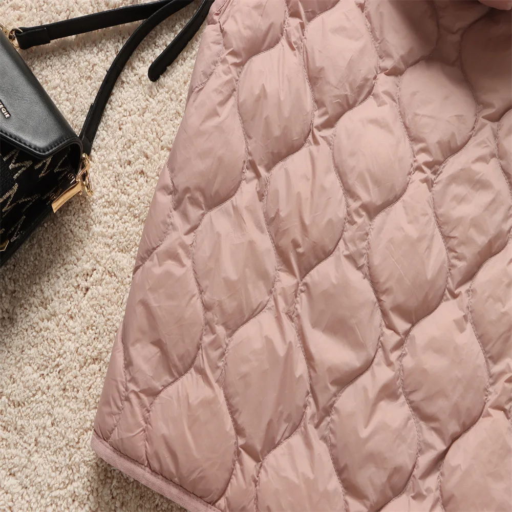 Fashion Lightweight Hooded Down Vest Woman Short Slim Fit Warm Winter Puffer Waistcoat Women Gilet Single Breasted VT-335